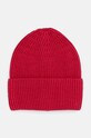 Czapka damska beanie prążkowana kolor czerwony średniej grubości pomarańczowy RW24.CAD051