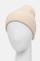 Akcesoria Czapka damska beanie prążkowana kolor beżowy RW24.CAD052 beżowy