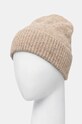 Akcesoria Czapka z domieszką wełny damski beanie kolor beżowy RW24.CAD701 beżowy