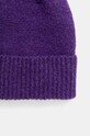 Czapka z domieszką wełny damska beanie kolor fioletowy RW24.CAD701 fioletowy RW24