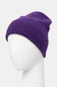 Akcesoria Czapka z domieszką wełny damska beanie kolor fioletowy RW24.CAD701 fioletowy