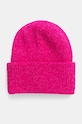 Čiapka s prímesou vlny dámska Čiapka ružová farba stredne hrubá ružová RW24.CAD702