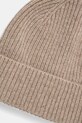 Czapka z kaszmiru damska beanie kolor beżowy beżowy RW24.CAD800