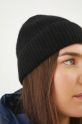 Czapka z kaszmiru damska beanie kolor czarny RW24.CAD800 czarny