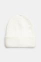 Czapka damska beanie prążkowana kolor beżowy średniej grubości beżowy RW24.CAD808