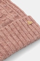 Czapka z domieszką wełny damski beanie z pomponem kolor różowy RW24.CAD811 różowy RW24