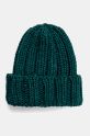 Czapka z domieszką wełny damska beanie kolor zielony RW24.CAD902 turkusowy RW24