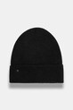 Czapka z wełny merino męska beanie prążkowana kolor czarny RW24.CAM802 czarny RW24