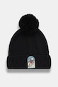 Czapka bawełniana męska beanie kolor czarny średniej grubości czarny RW24.CAM902