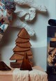 Dekoracja świąteczna stojąca - choinka 22,3 cm kolor brązowy brązowy RW24.DEUA38
