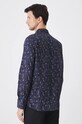 Odzież Koszula męska z kołnierzykiem klasycznym w kwiaty kolor granatowy RW24.KDM072 granatowy