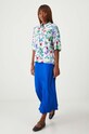 Koszula damska oversize wzorzysta kolor biały casual biały RW24.KKD010