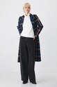 Płaszcz damski w kratę kolor multicolor RW24.KPD706 multicolor