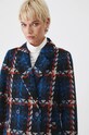 Płaszcz damski w kratę kolor multicolor RW24.KPD706
