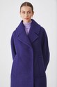 Kabát dámsky s textúrou fialová farba fialová RW24.KPD810