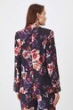 Marynarka damska regular w kwiaty kolor czarny czarny RW24.KZD400