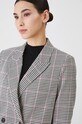 Marynarka damska regular w kratę z wiskozą kolor multicolor multicolor RW24.KZD800
