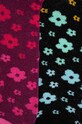 Skarpetki bawełniane damskie w kwiaty (2-pack) kolor multicolor multicolor RW24.LGD402