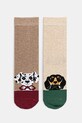 Skarpetki bawełniane damskie w psy (2-pack) kolor multicolor skarpetki długie multicolor RW24.LGD707