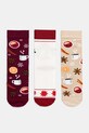 Skarpetki bawełniane damskie świąteczne (3-pack) kolor multicolor skarpetki długie multicolor RW24.LGD915