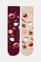 Skarpetki bawełniane damskie świąteczne (2-pack) kolor multicolor skarpetki długie multicolor RW24.LGD916