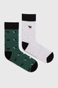 Skarpetki bawełniane męskie w psy (2-pack) kolor multicolor aplikacja multicolor RW24.LGM101