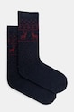 Vlněné ponožky pánské se zvířecím motivem tmavomodrá barva vzorovaný námořnická modř RW24.LGM707