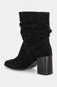 Kozaki zamszowe damskie kolor czarny czarny RW24.OBD305