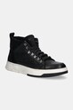 Buty skórzane męskie z zamszowymi wstawkami kolor czarny RW24.OBM506 czarny RW24