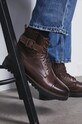 Buty wysokie męskie skórzane kolor brązowy RW24.OBM509
