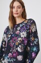 Piżama damska w kwiaty kolor granatowy RW24.PJD601 granatowy
