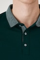 Polo bawełniane męskie z elastanem gładkie kolor zielony RW24.POMB02