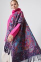Szal damski w kwiaty z wiskozą kolor multicolor tkanina multicolor RW24.SAD700