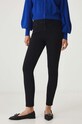 Jeansy damskie skinny gładkie kolor czarny czarny RW24.SJD031