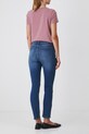 Odzież Jeansy damskie slim z efektem sprania kolor granatowy RW24.SJD050 granatowy