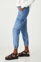 Jeansy damskie jogger z efektem sprania kolor niebieski RW24.SJD101 niebieski RW24