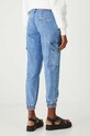 Odzież Jeansy damskie jogger z efektem sprania kolor niebieski RW24.SJD101 niebieski