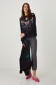 Jeansy damskie straight z efektem sprania kolor szary RW24.SJD104 szary RW24