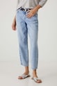 Jeansy damskie straight z efektem sprania kolor niebieski RW24.SJD201 niebieski RW24