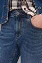 Jeansy damskie slim z efektem sprania kolor niebieski RW24.SJD405 niebieski