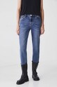 Jeansy damskie boyfriend z efektem sprania kolor niebieski niebieski RW24.SJD511