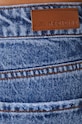 Jeansy bawełniane damskie slouchy z efektem sprania kolor niebieski niebieski RW24.SJD512