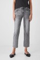 Jeansy damskie straight z ozdobną aplikacją kolor szary szary RW24.SJD606