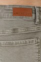 Jeansy damskie slim z efektem sprania kolor zielony zielony RW24.SJD804