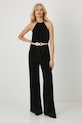 Dámsky velúrový čierny overal s opaskom RW24.SKDB00 čierna RW24