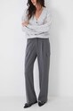 Spodnie damskie wide leg z kieszeniami cargo kolor szary RW24.SPD400 szary RW24