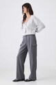 Spodnie damskie wide leg z kieszeniami cargo kolor szary szary RW24.SPD400