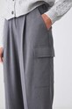 Spodnie damskie wide leg z kieszeniami cargo kolor szary RW24.SPD400 szary