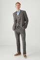 Spodnie męskie slim w kratę kolor brązowy RW24.SPM901 brązowy RW24