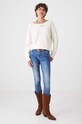 Sweter damski prążkowany kolor beżowy RW24.SWD033 beżowy RW24